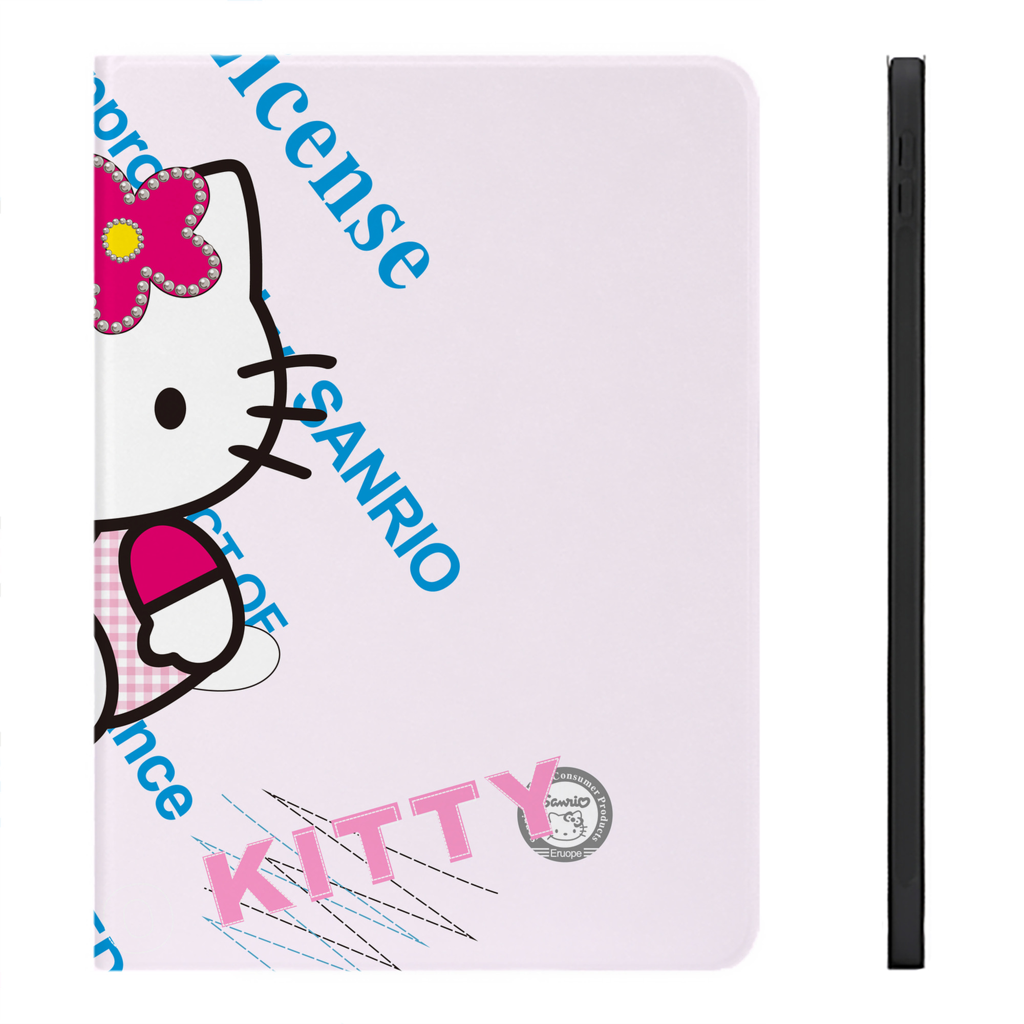 （画像用） Hello Kitty ハローキティ IPadケース ペンホルダー付き ブックスタイルデザイン